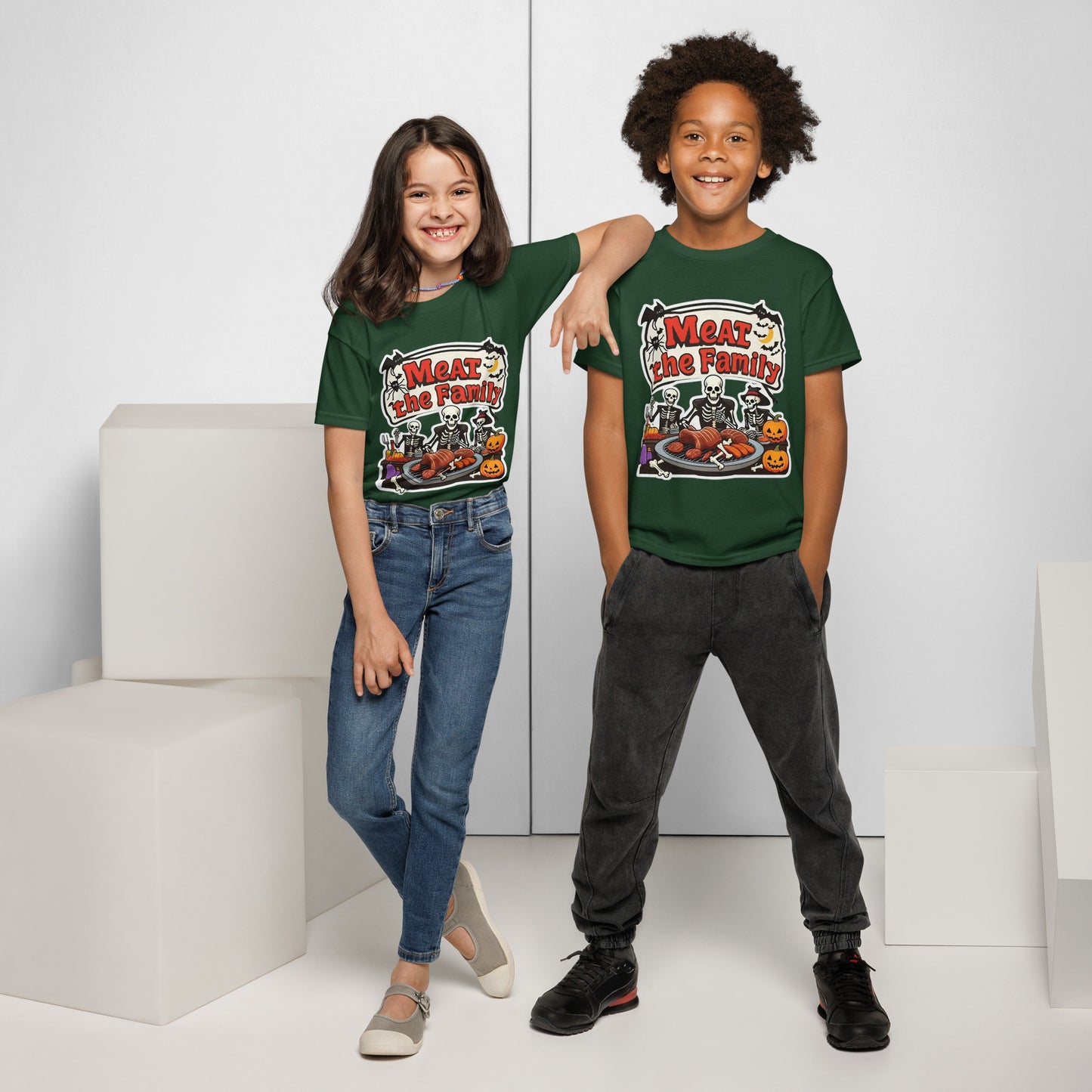 Meat The Family Youth t-shirt  from Rare Plus Apparel – unique movie & pop culture inspired design.