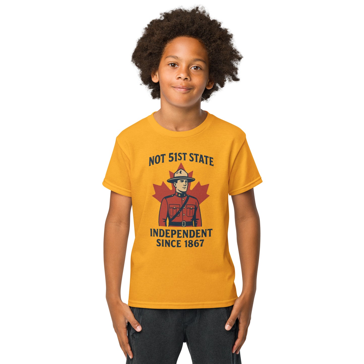Not 51st State Mountie Youth t-shirt  from Rare Plus Apparel – unique movie & pop culture inspired design.