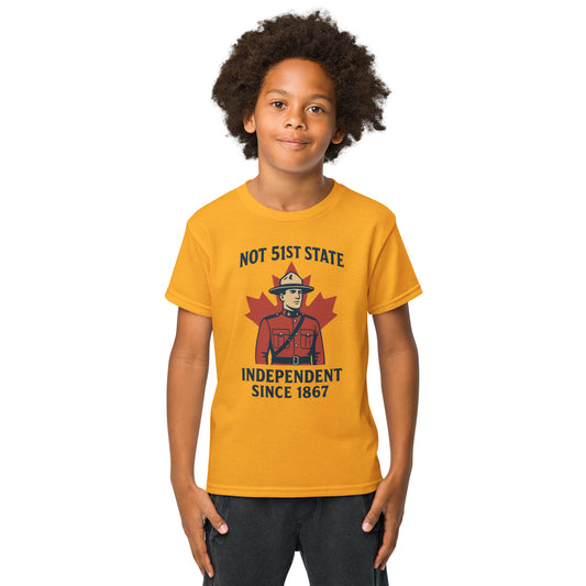 Not 51st State Mountie Youth t-shirt  from Rare Plus Apparel – unique movie & pop culture inspired design.