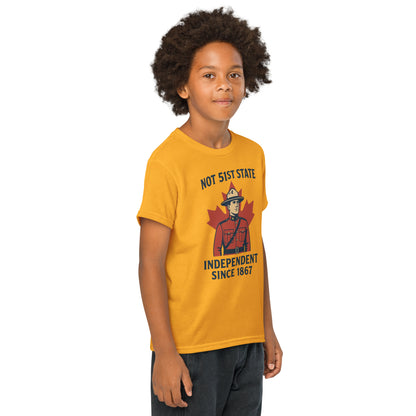 Not 51st State Mountie Youth t-shirt  from Rare Plus Apparel – unique movie & pop culture inspired design.