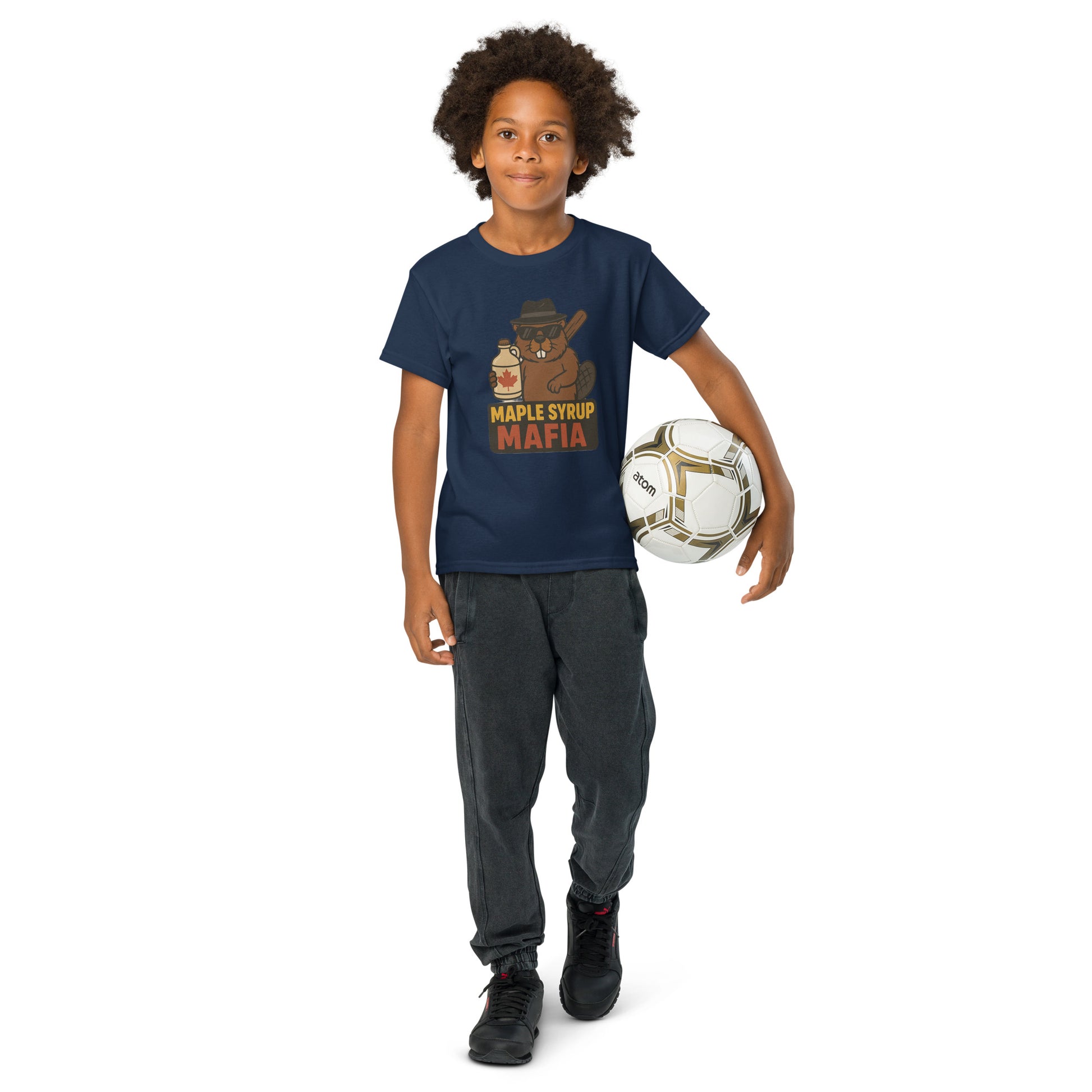 Maple Syrup Mafia Youth t-shirt  from Rare Plus Apparel – unique movie & pop culture inspired design.