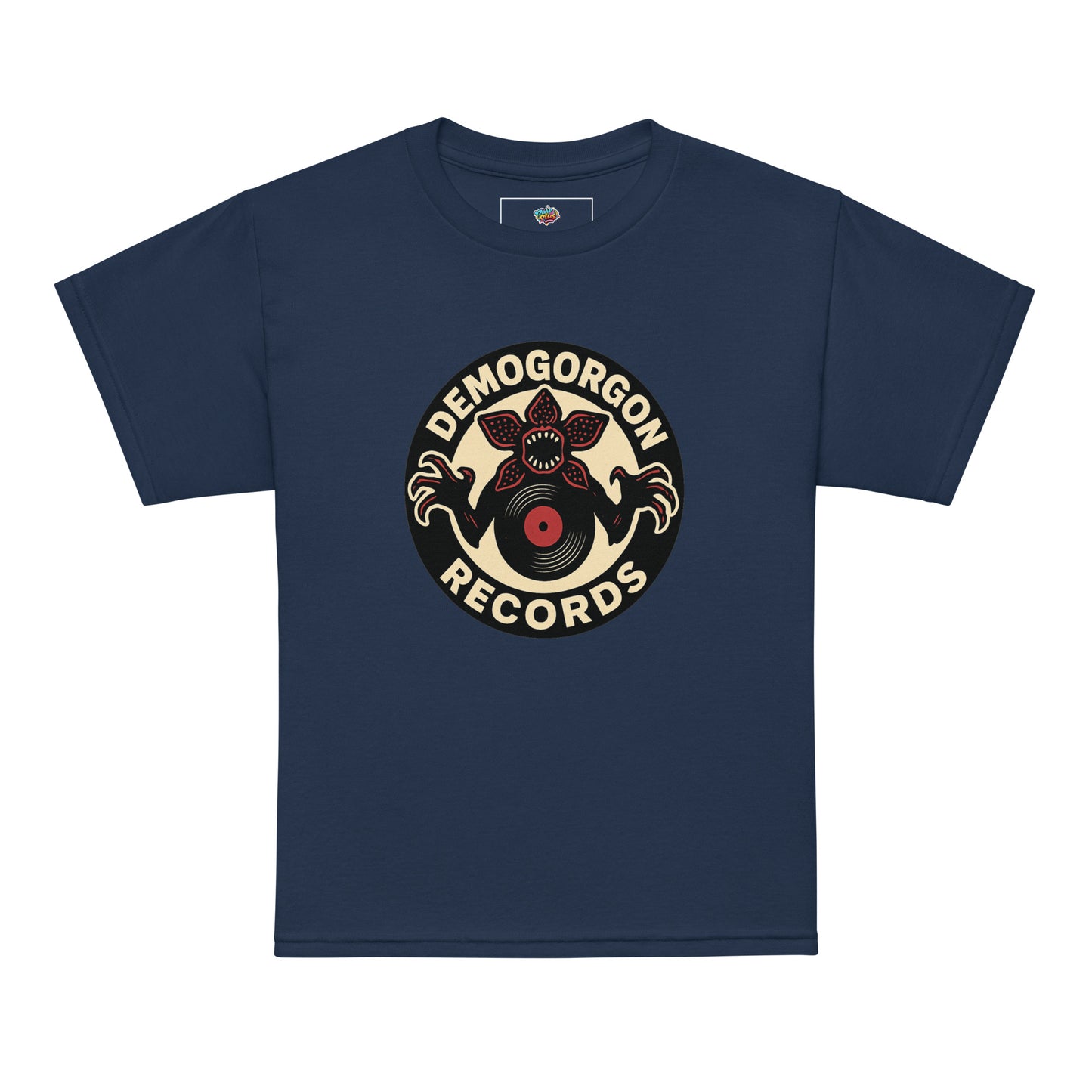 Demogorgon Records Youth t-shirt  from Rare Plus Apparel – unique movie & pop culture inspired design.