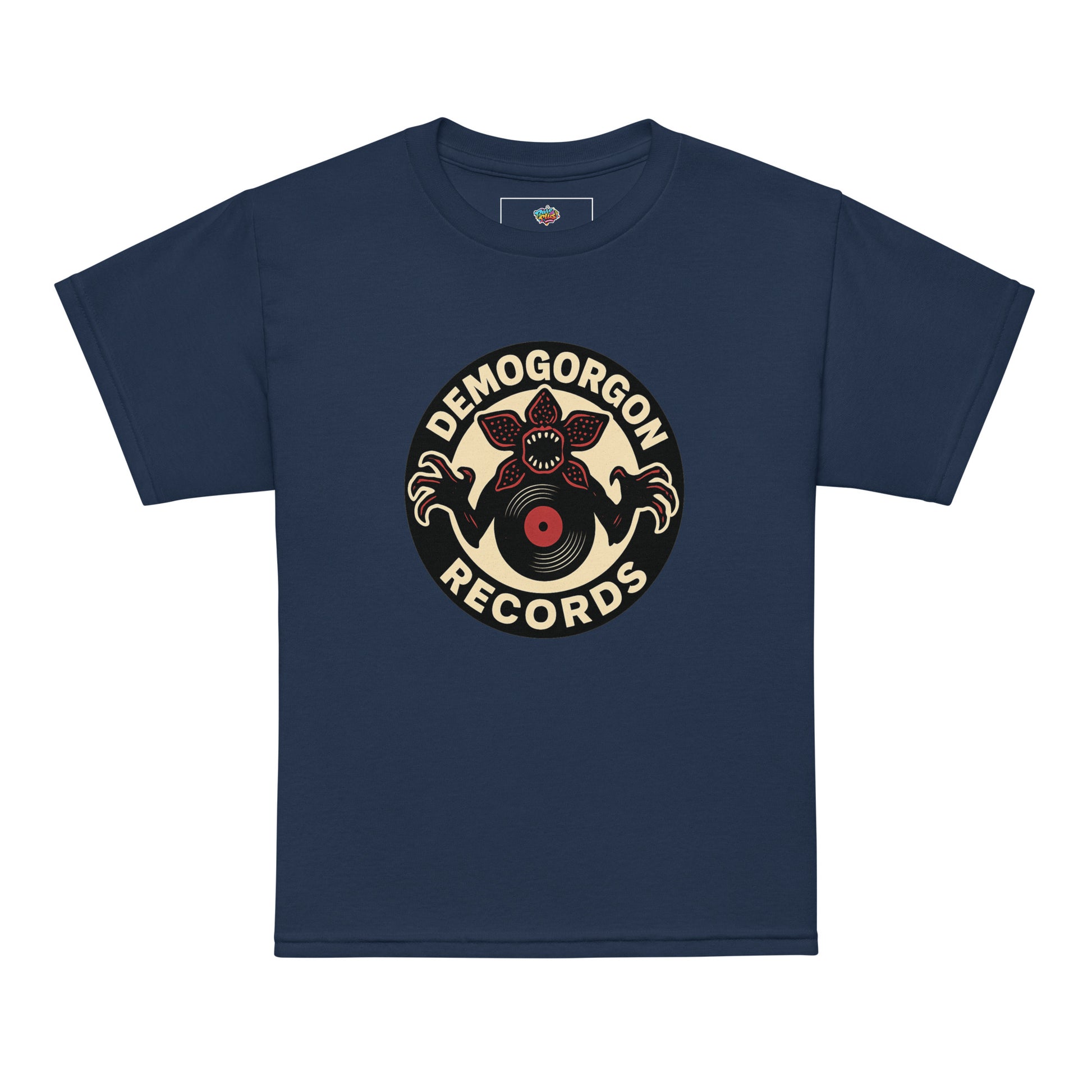 Demogorgon Records Youth t-shirt  from Rare Plus Apparel – unique movie & pop culture inspired design.