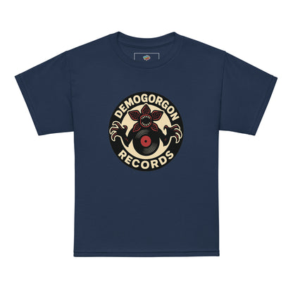 Demogorgon Records Youth t-shirt  from Rare Plus Apparel – unique movie & pop culture inspired design.