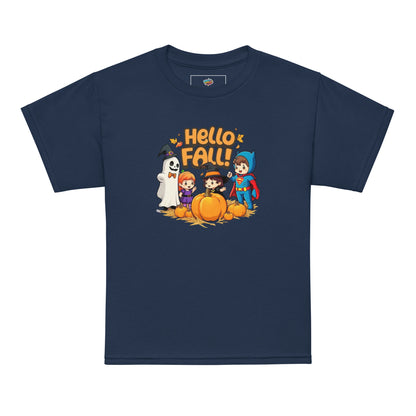 Hello Fall Youth t-shirt  from Rare Plus Apparel – unique movie & pop culture inspired design.