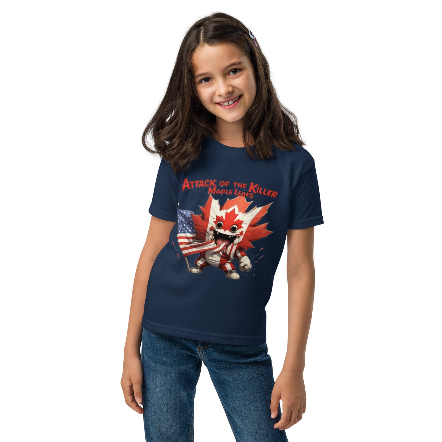 Maple Mayhem Youth t-shirt  from Rare Plus Apparel – unique movie & pop culture inspired design.