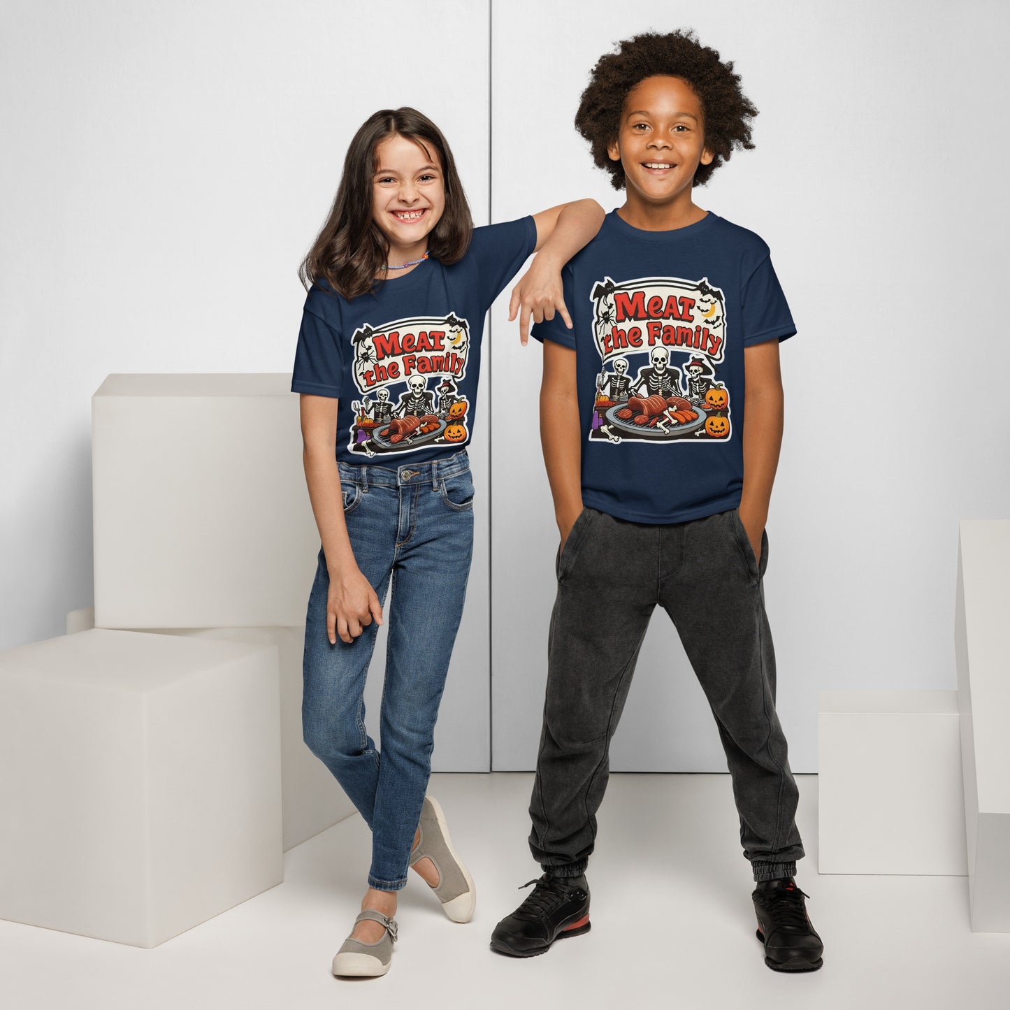 Meat The Family Youth t-shirt  from Rare Plus Apparel – unique movie & pop culture inspired design.