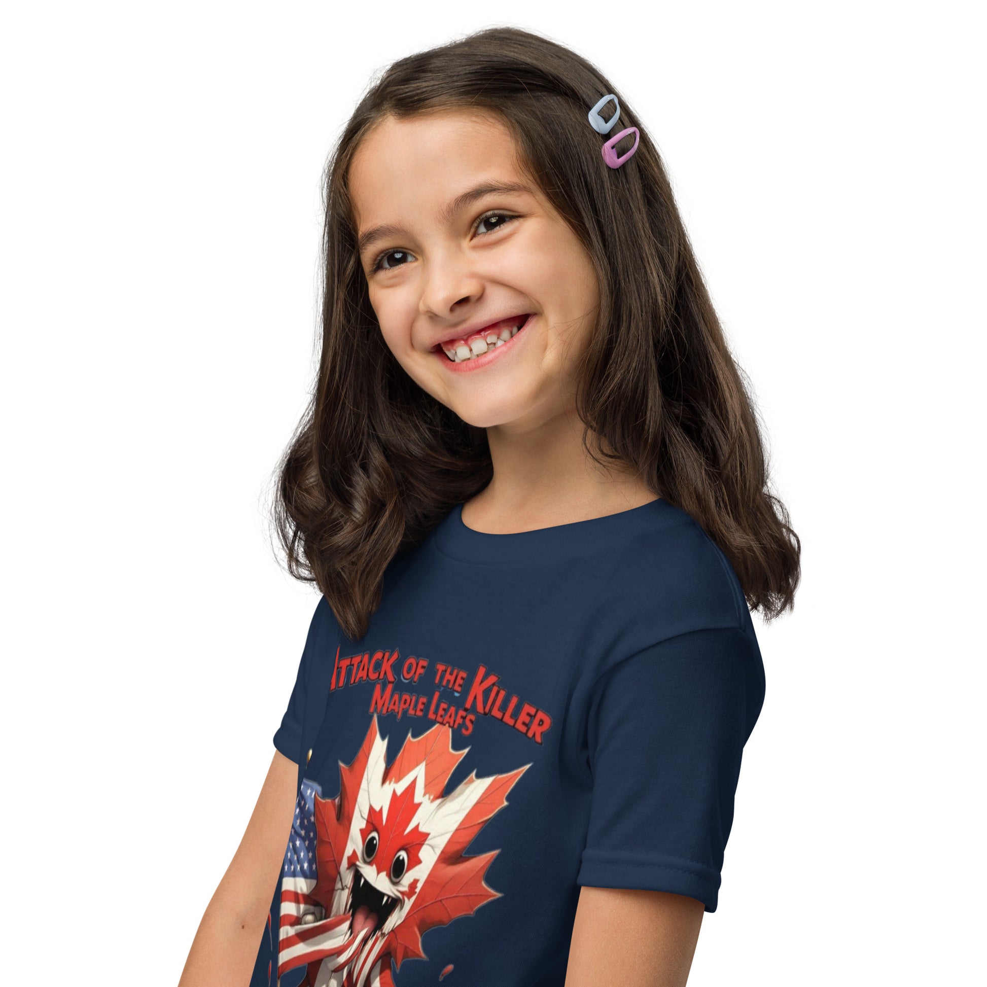 Maple Mayhem Youth t-shirt  from Rare Plus Apparel – unique movie & pop culture inspired design.