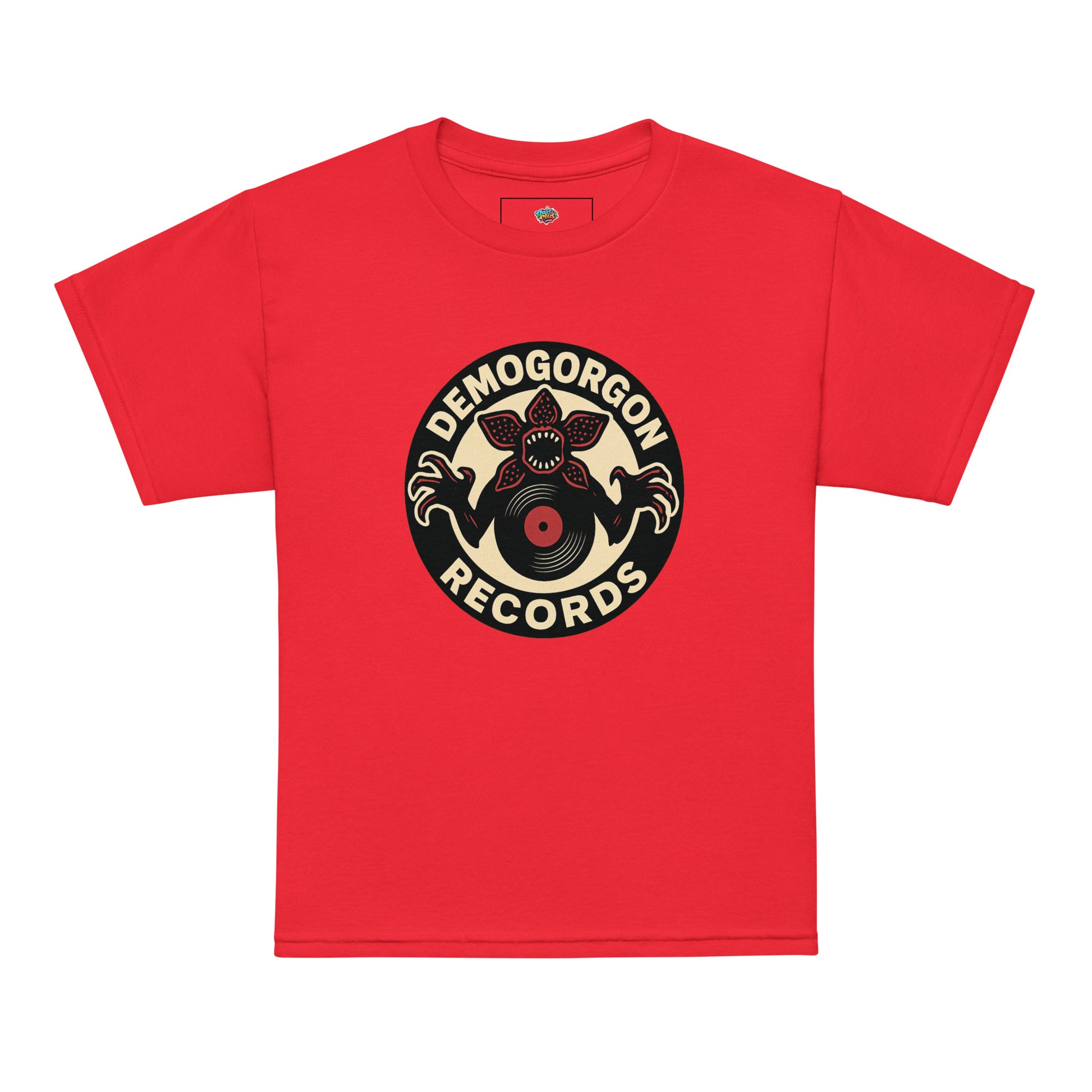 Demogorgon Records Youth t-shirt  from Rare Plus Apparel – unique movie & pop culture inspired design.