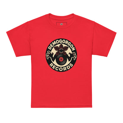 Demogorgon Records Youth t-shirt  from Rare Plus Apparel – unique movie & pop culture inspired design.
