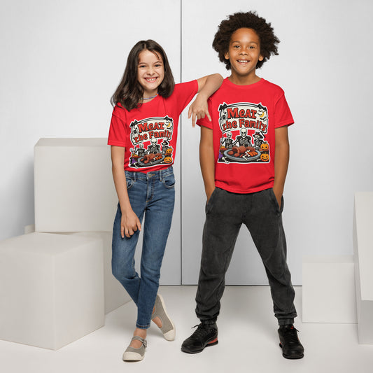 Meat The Family Youth t-shirt  from Rare Plus Apparel – unique movie & pop culture inspired design.