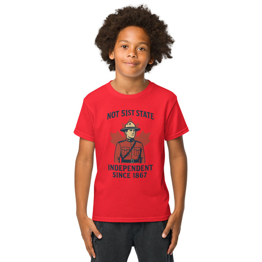 Not 51st State Mountie Youth t-shirt  from Rare Plus Apparel – unique movie & pop culture inspired design.