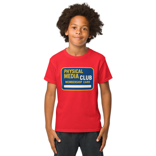 Physical Media Club Youth t-shirt  from Rare Plus Apparel – unique movie & pop culture inspired design.