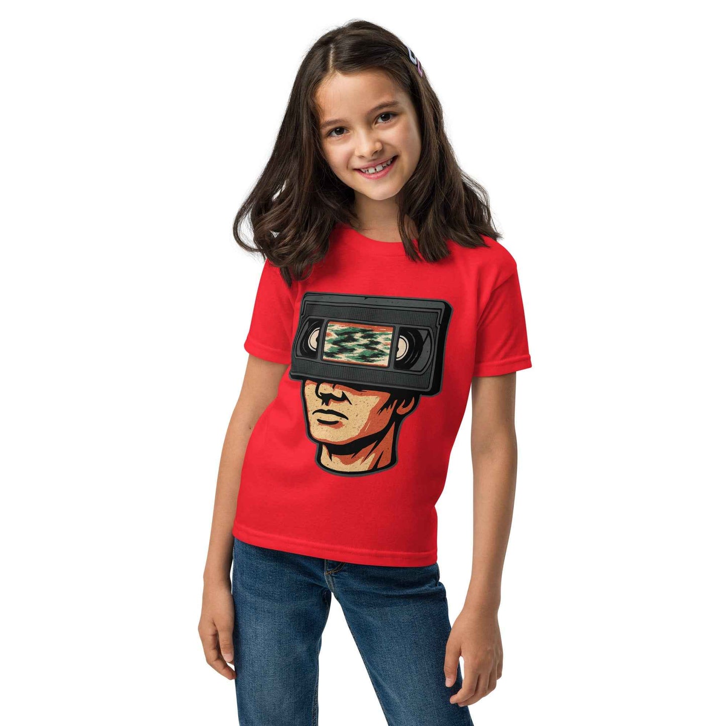 Tape Head Retro VHS Horror Design Youth t-shirt