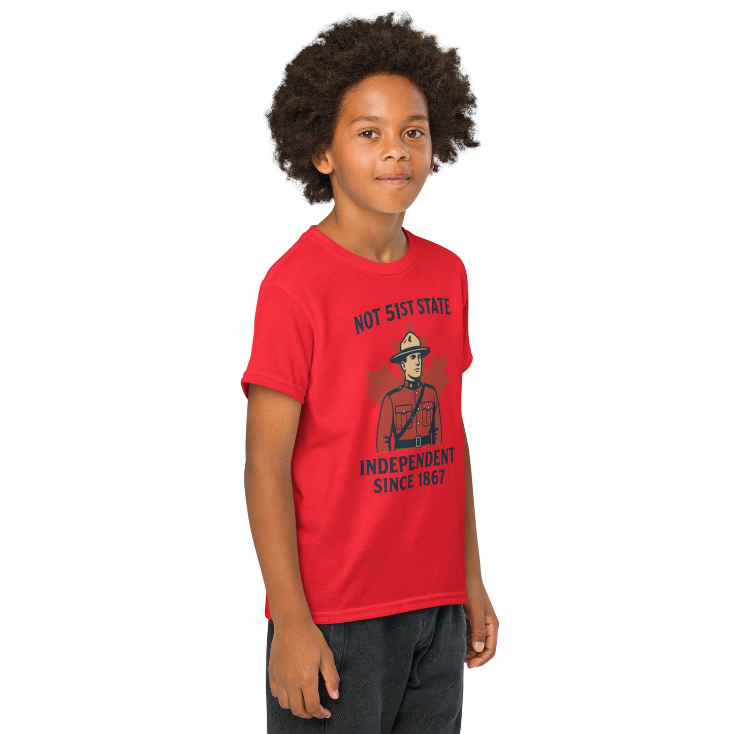 Not 51st State Mountie Youth t-shirt  from Rare Plus Apparel – unique movie & pop culture inspired design.