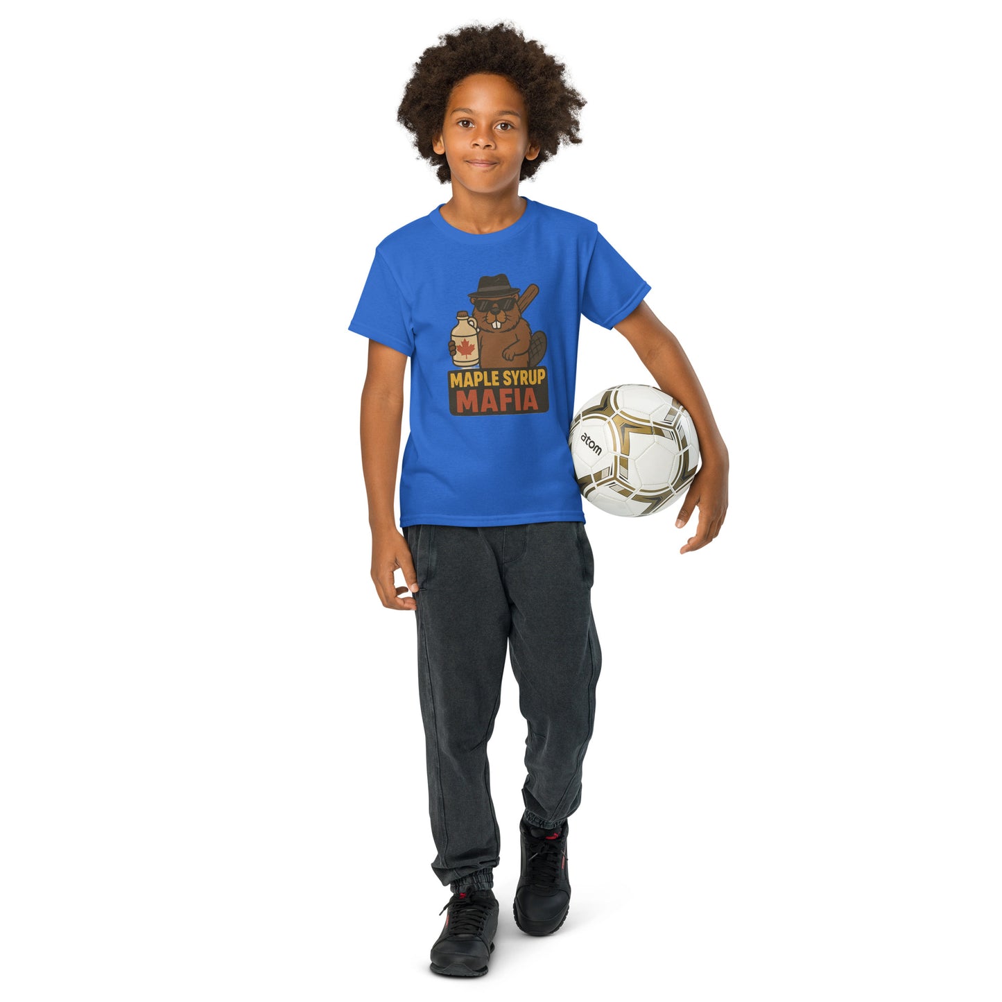 Maple Syrup Mafia Youth t-shirt  from Rare Plus Apparel – unique movie & pop culture inspired design.