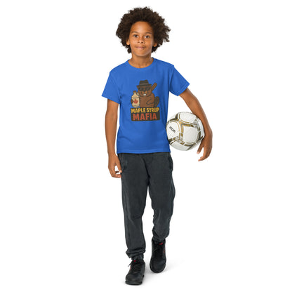 Maple Syrup Mafia Youth t-shirt  from Rare Plus Apparel – unique movie & pop culture inspired design.