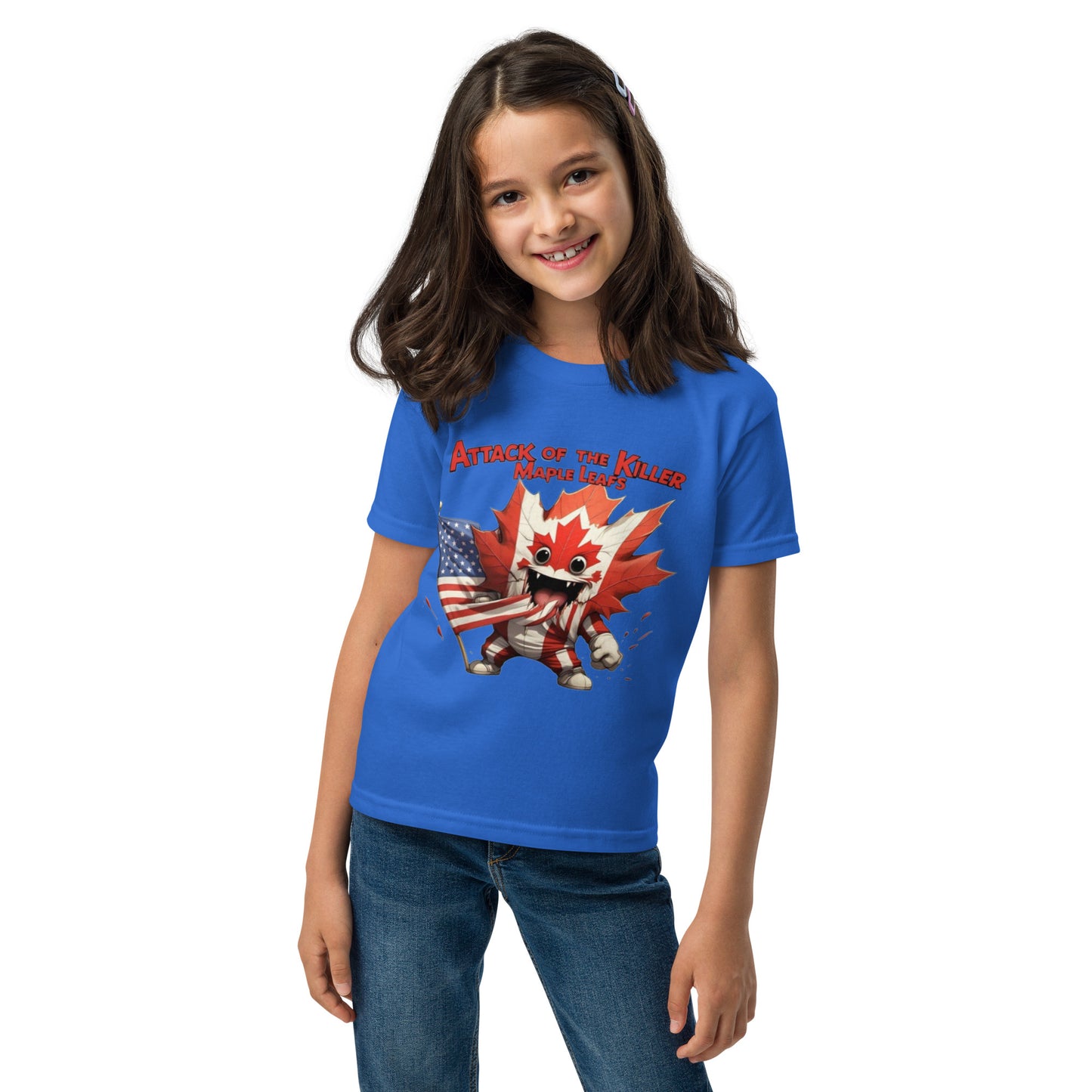 Maple Mayhem Youth t-shirt  from Rare Plus Apparel – unique movie & pop culture inspired design.