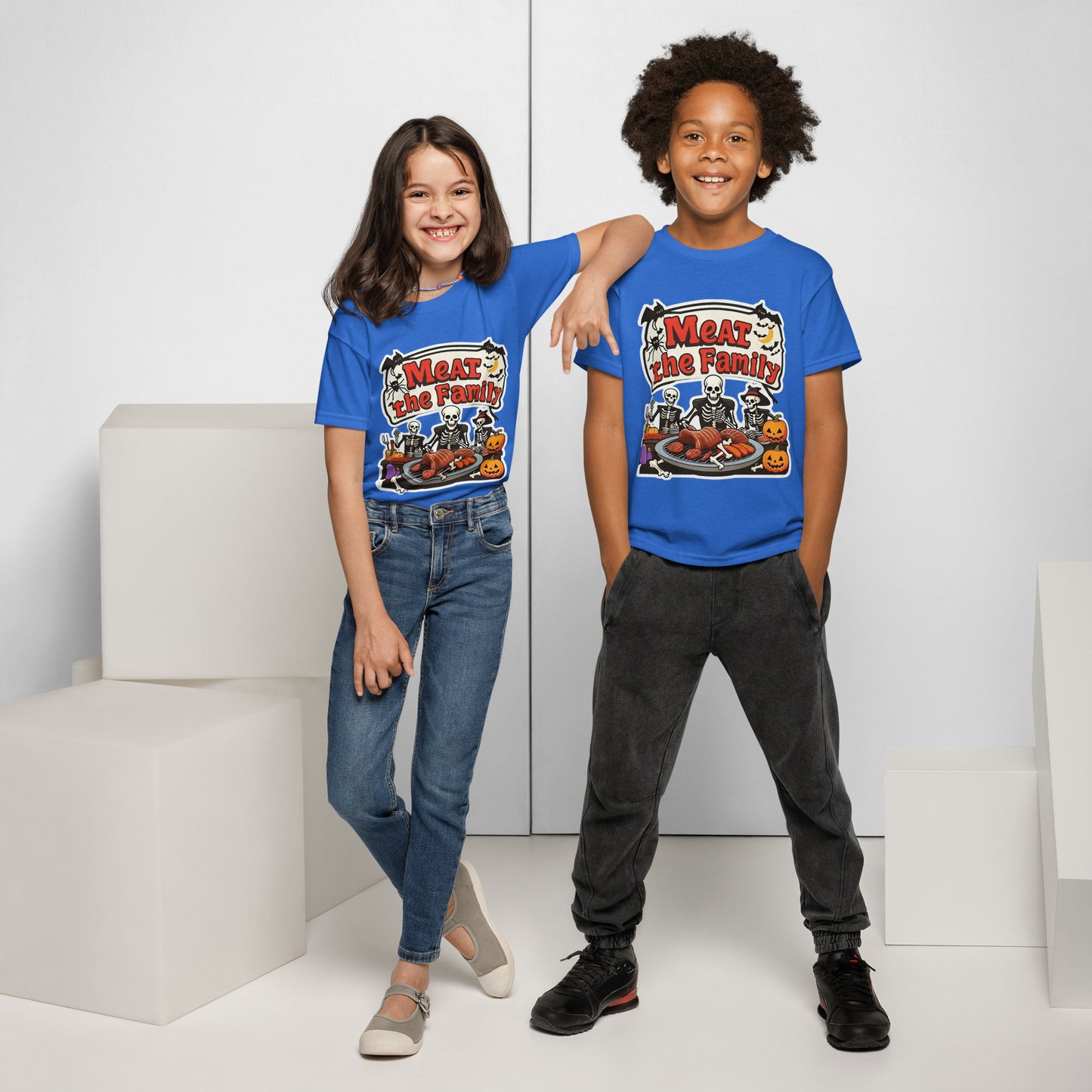 Meat The Family Youth t-shirt  from Rare Plus Apparel – unique movie & pop culture inspired design.