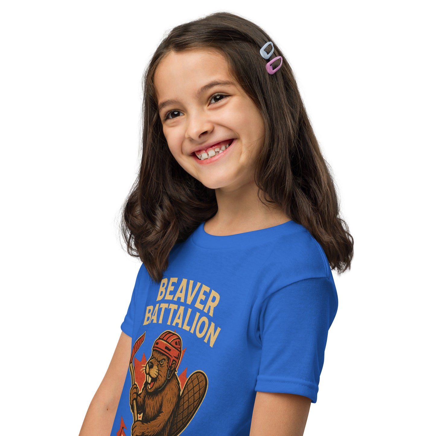 Beaver Battalion – True North Defender Youth t-shirt  from Rare Plus Apparel – unique movie & pop culture inspired design.