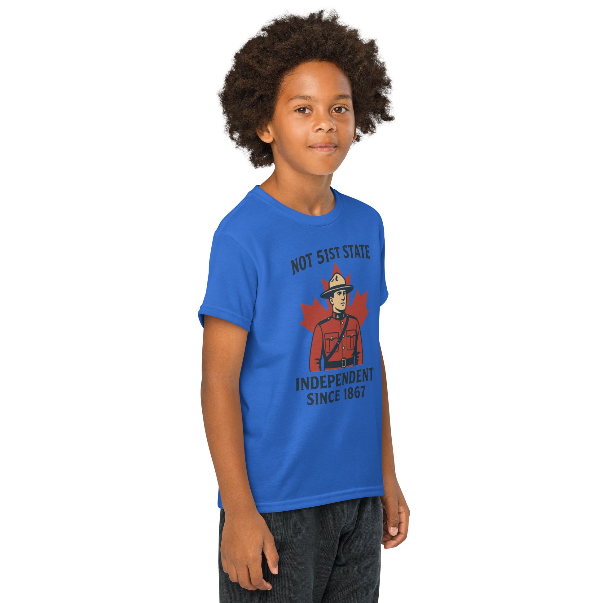 Not 51st State Mountie Youth t-shirt  from Rare Plus Apparel – unique movie & pop culture inspired design.