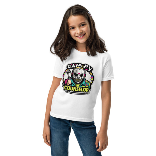 Campy Counselor Youth t-shirt  from Rare Plus Apparel – unique movie & pop culture inspired design.