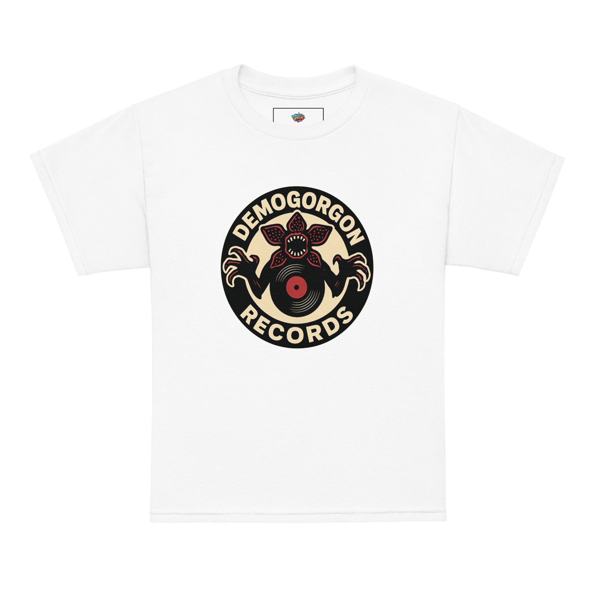 Demogorgon Records Youth t-shirt  from Rare Plus Apparel – unique movie & pop culture inspired design.