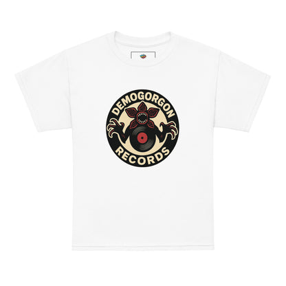 Demogorgon Records Youth t-shirt  from Rare Plus Apparel – unique movie & pop culture inspired design.