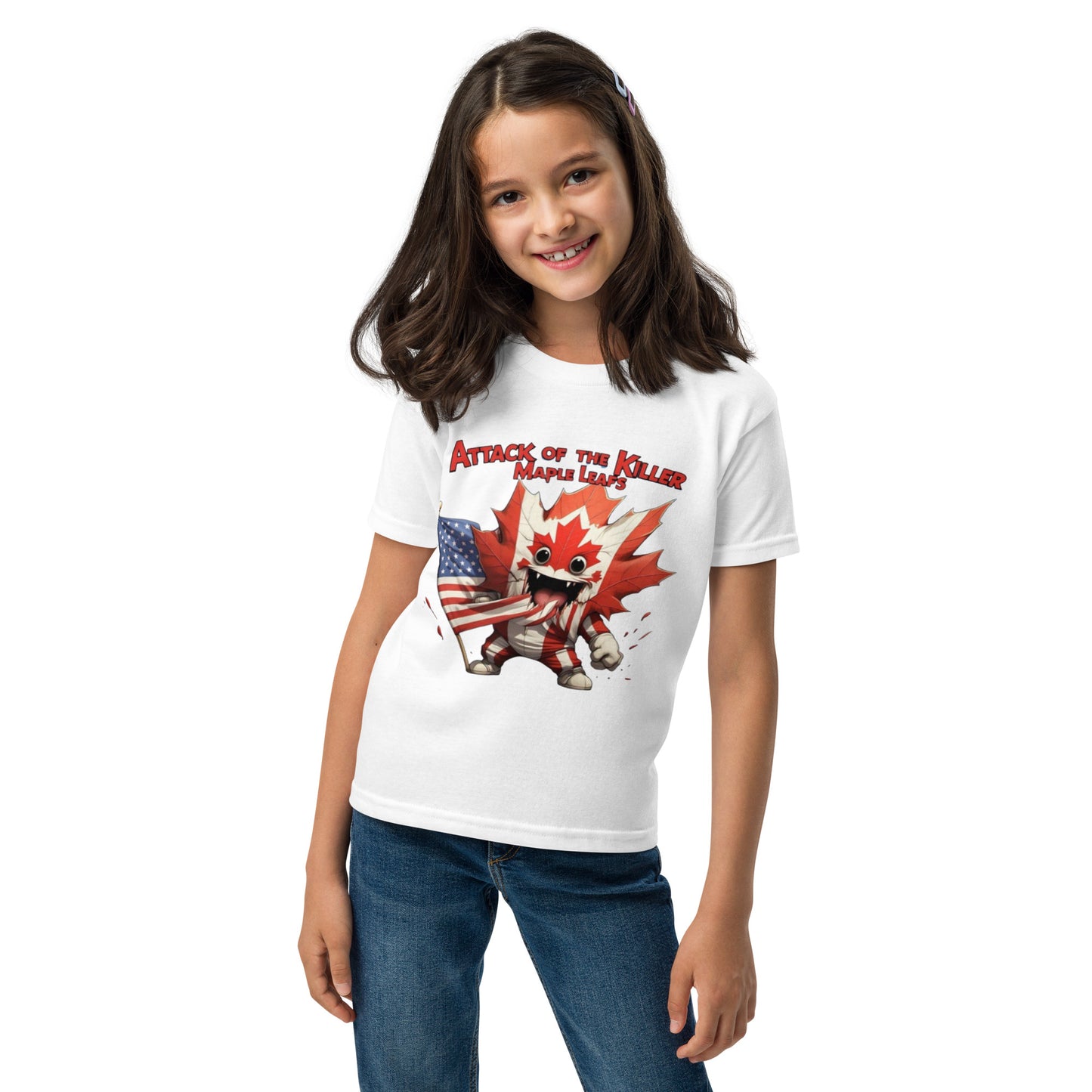 Maple Mayhem Youth t-shirt  from Rare Plus Apparel – unique movie & pop culture inspired design.