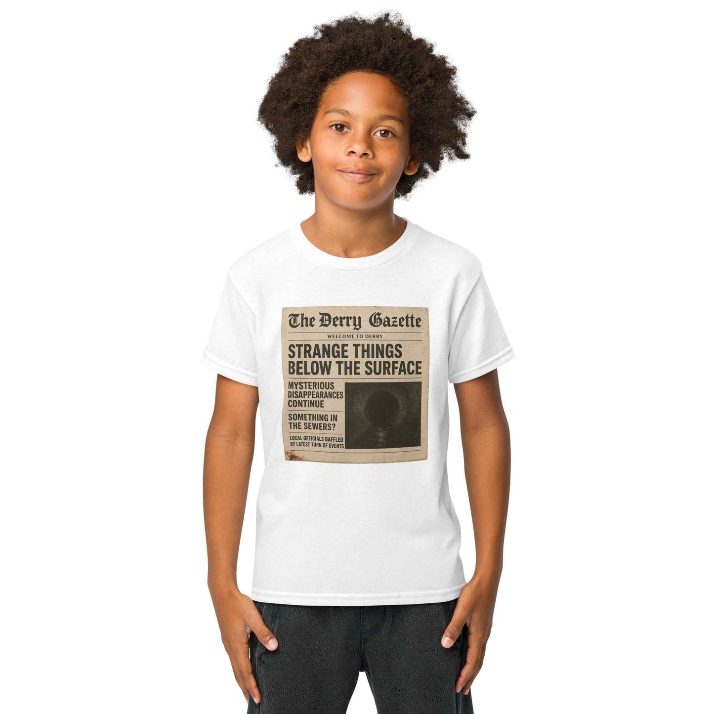 The Derry Gazette “Strange Things Below the Surface” Youth t-shirt