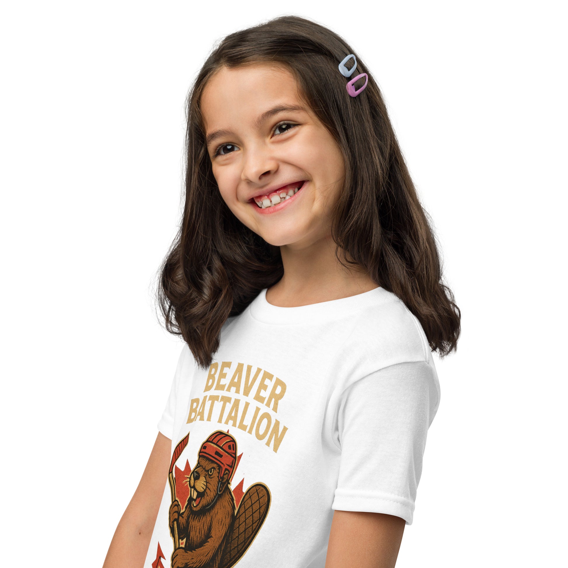 Beaver Battalion – True North Defender Youth t-shirt  from Rare Plus Apparel – unique movie & pop culture inspired design.