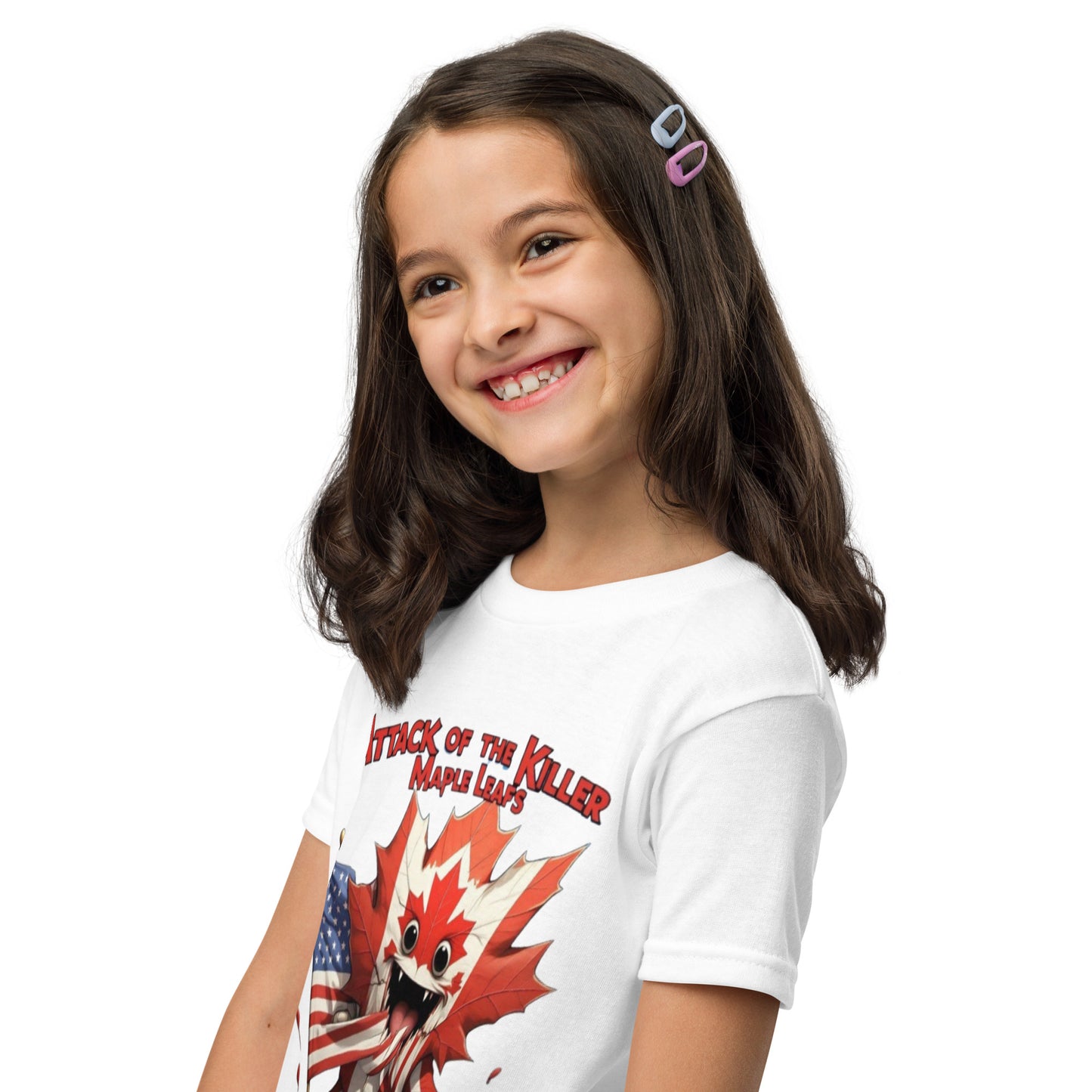Maple Mayhem Youth t-shirt  from Rare Plus Apparel – unique movie & pop culture inspired design.