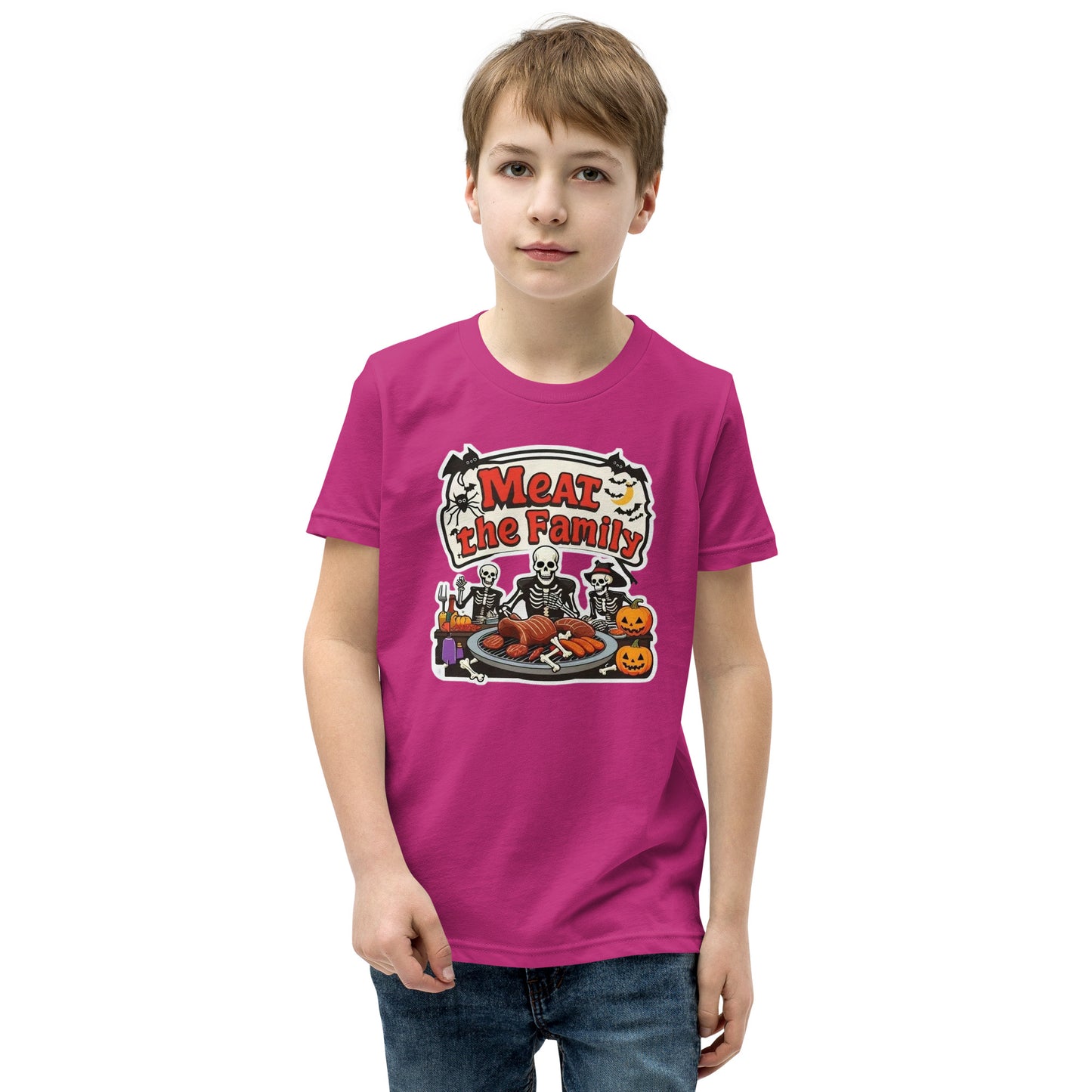 Meat The Family Youth Short Sleeve T-Shirt  from Rare Plus Apparel – unique movie & pop culture inspired design.