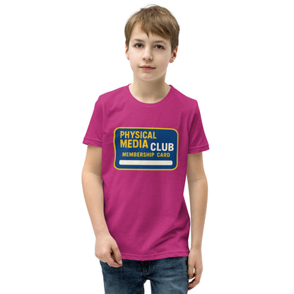 Physical Media Club Youth Short Sleeve T-Shirt  from Rare Plus Apparel – unique movie & pop culture inspired design.