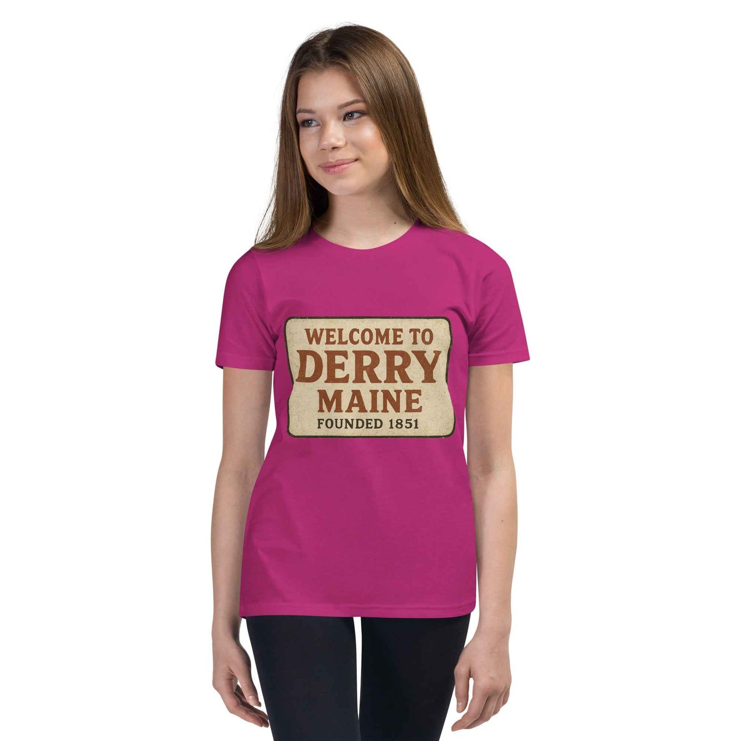 Welcome to Derry, Maine: Founded 1851 Youth Short Sleeve T-Shirt