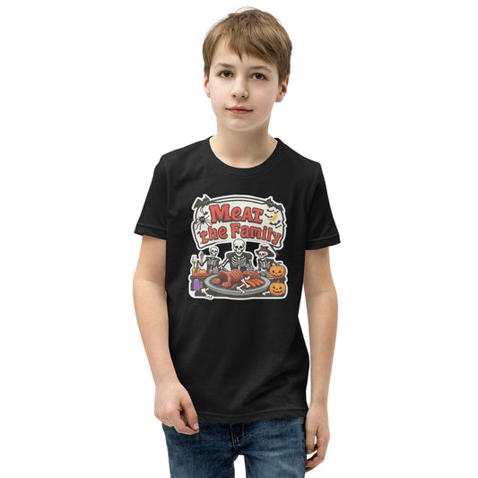 Meat The Family Youth Short Sleeve T-Shirt  from Rare Plus Apparel – unique movie & pop culture inspired design.