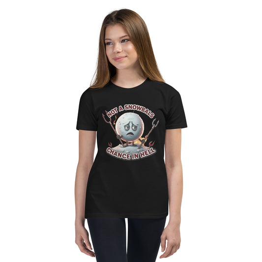Not a Snowball’s Chance in Hell Youth Short Sleeve T-Shirt  from Rare Plus Apparel – unique movie & pop culture inspired design.