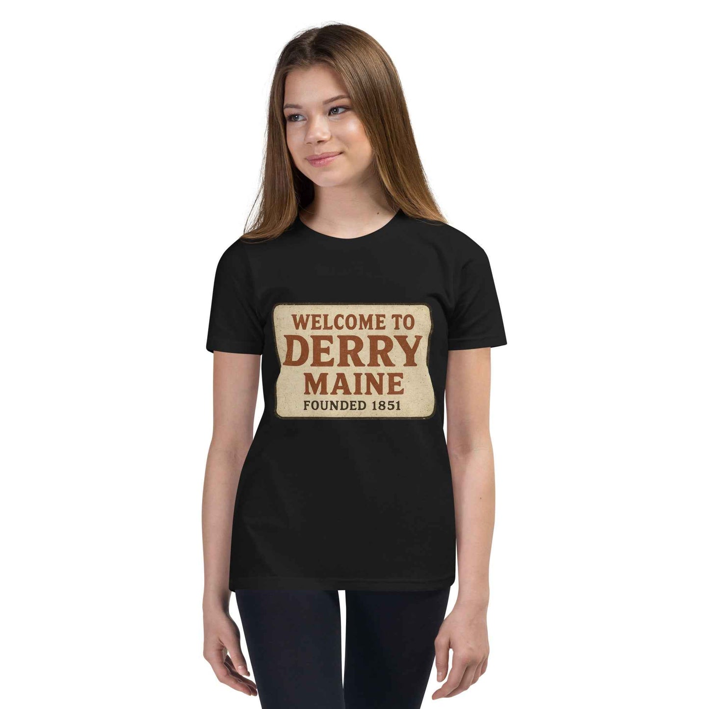 Welcome to Derry, Maine: Founded 1851 Youth Short Sleeve T-Shirt