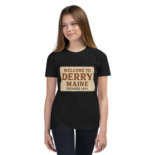 Welcome to Derry, Maine: Founded 1851 Youth Short Sleeve T-Shirt