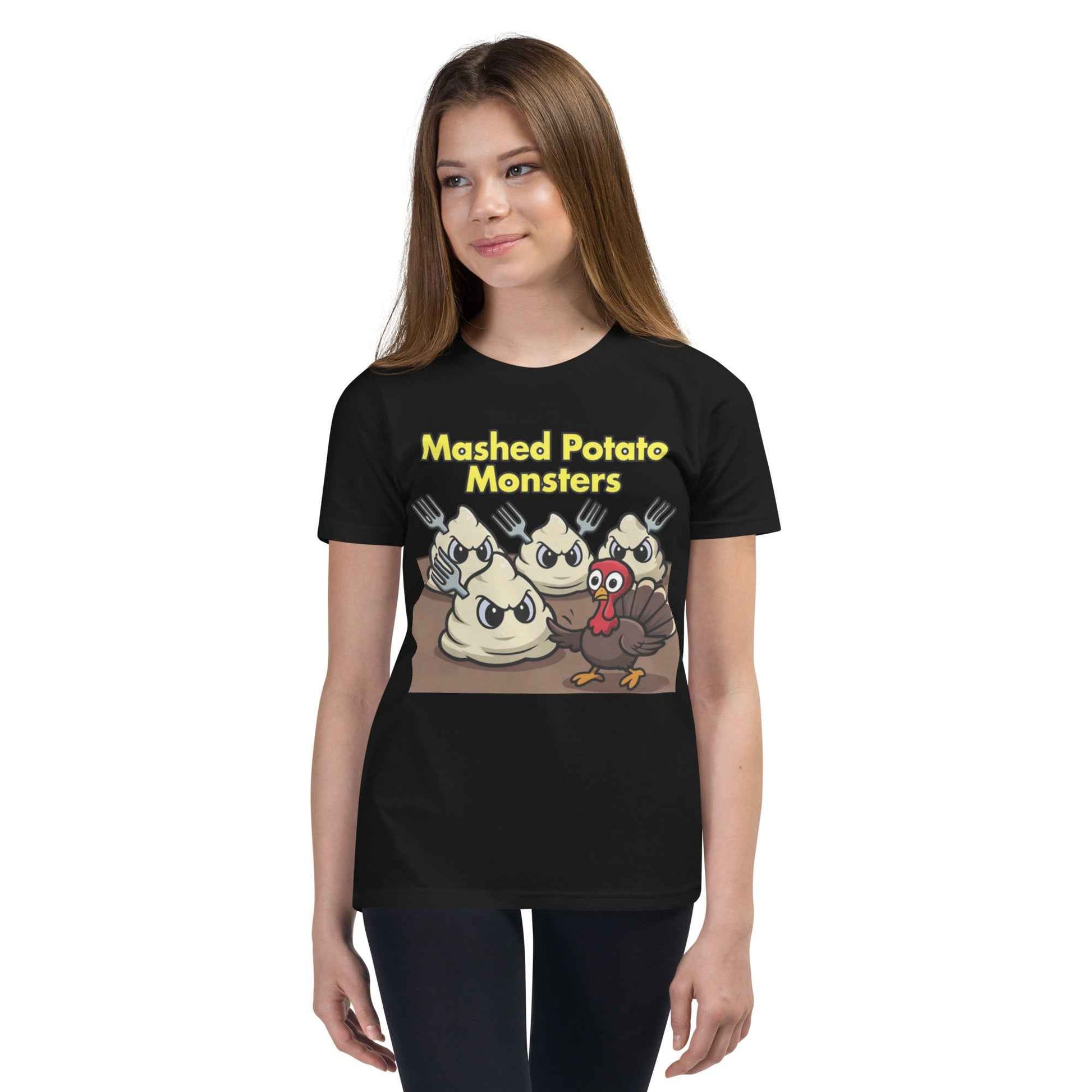 Mashed Potato Monsters Youth Short Sleeve T-Shirt