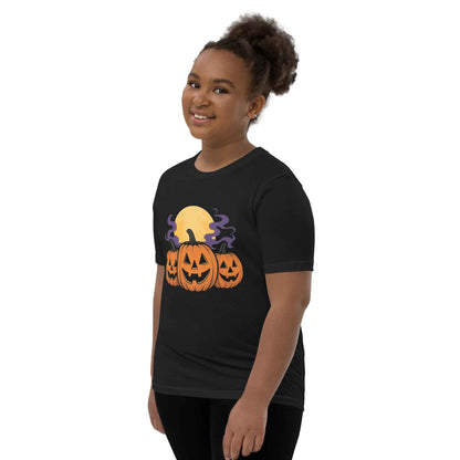 “Midnight Pumpkins” The Jack-O-Lantern Parade Youth Short Sleeve T-Shirt