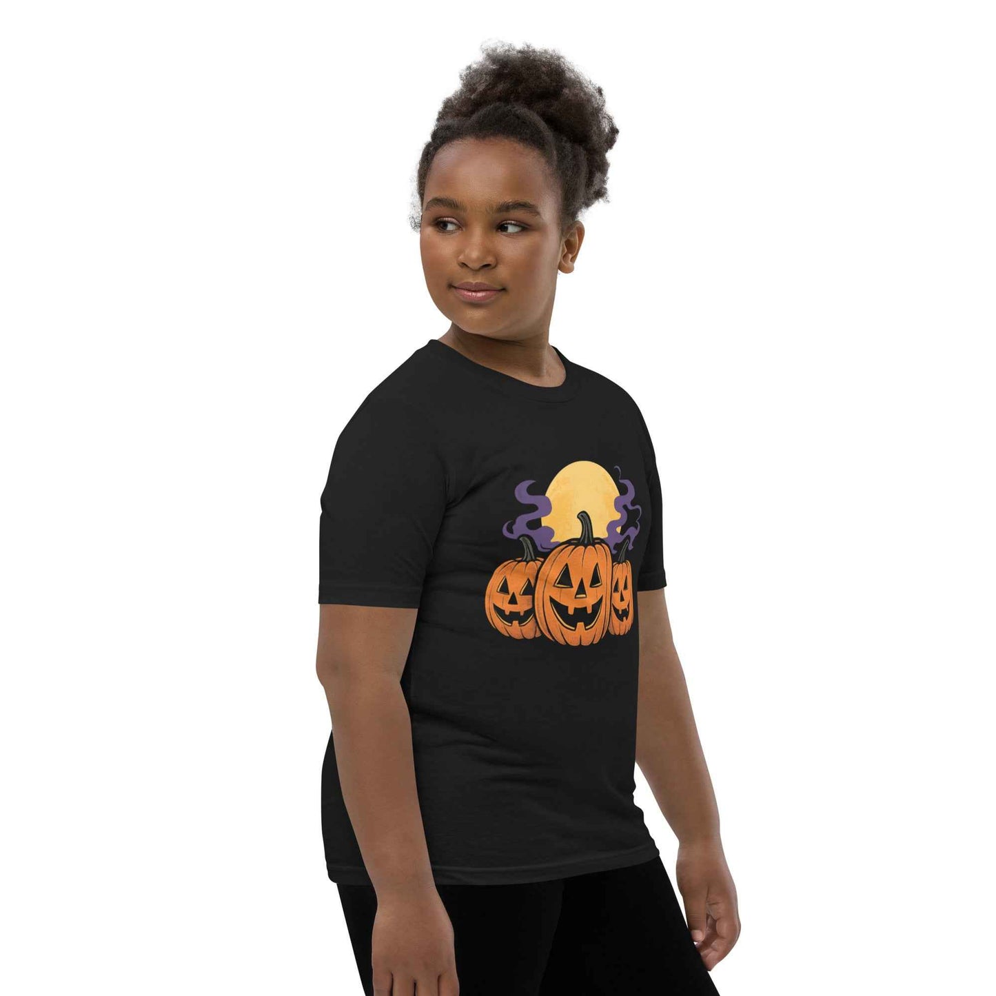 “Midnight Pumpkins” The Jack-O-Lantern Parade Youth Short Sleeve T-Shirt