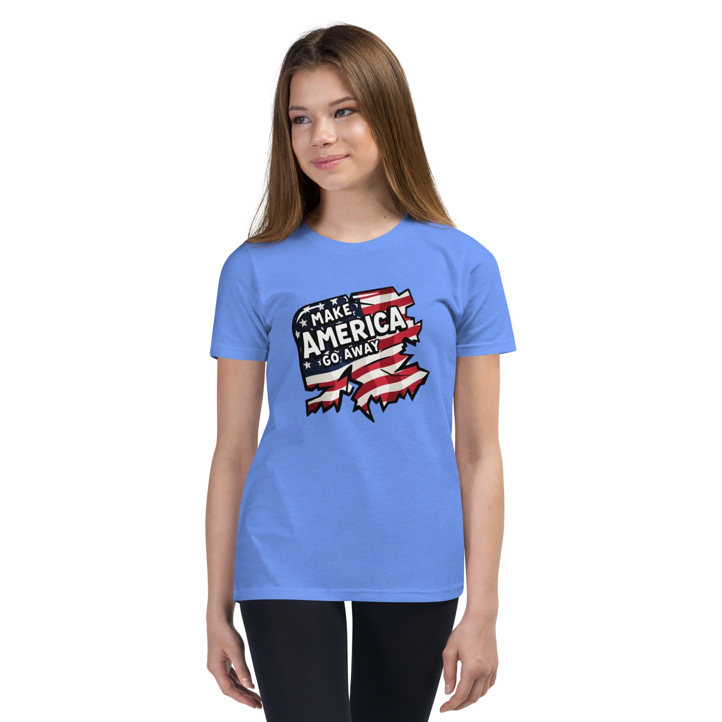 MAGA “Make America Go Away” Youth Short Sleeve T-Shirt  from Rare Plus Apparel – unique movie & pop culture inspired design.