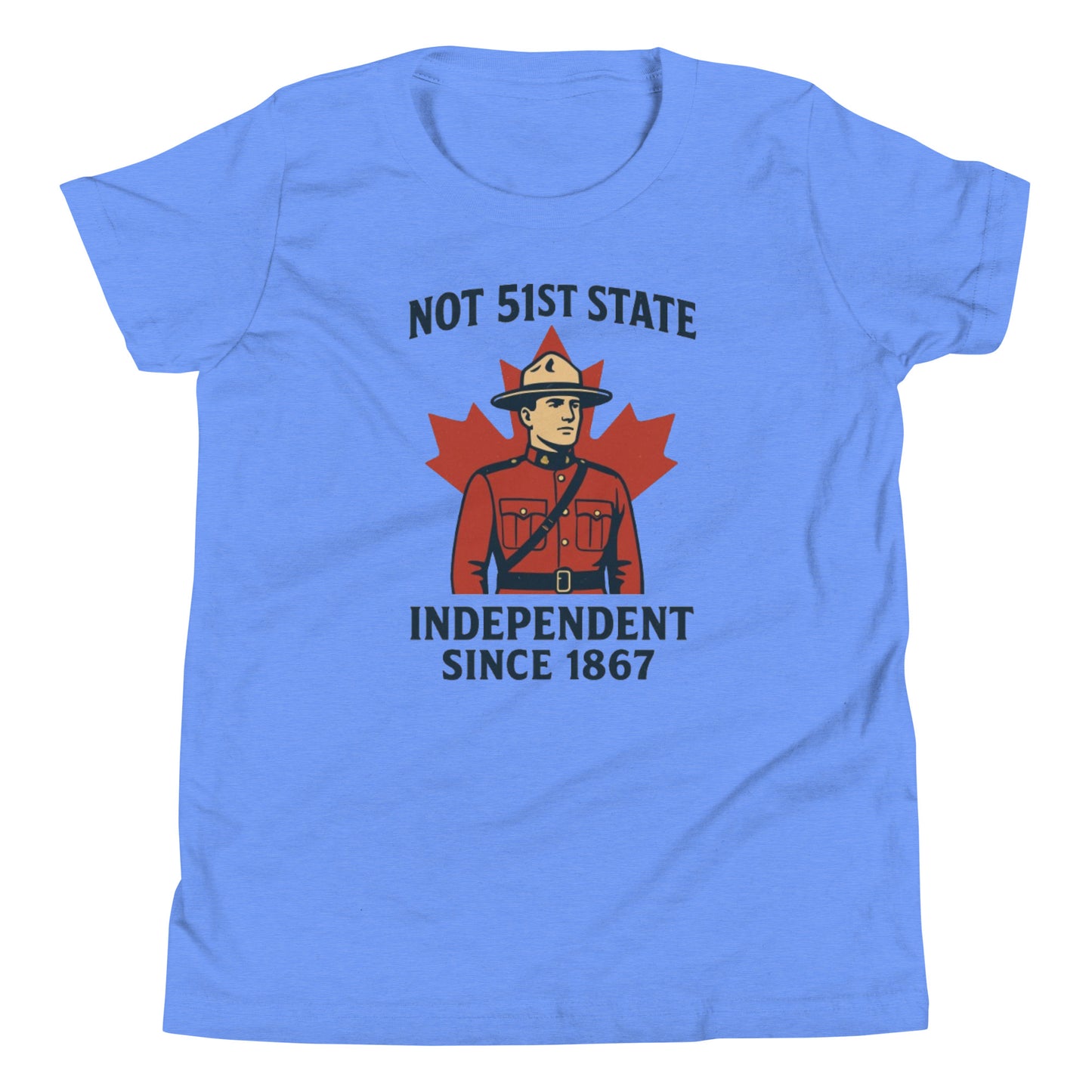 Not 51st State Mountie Youth Short Sleeve T-Shirt  from Rare Plus Apparel – unique movie & pop culture inspired design.