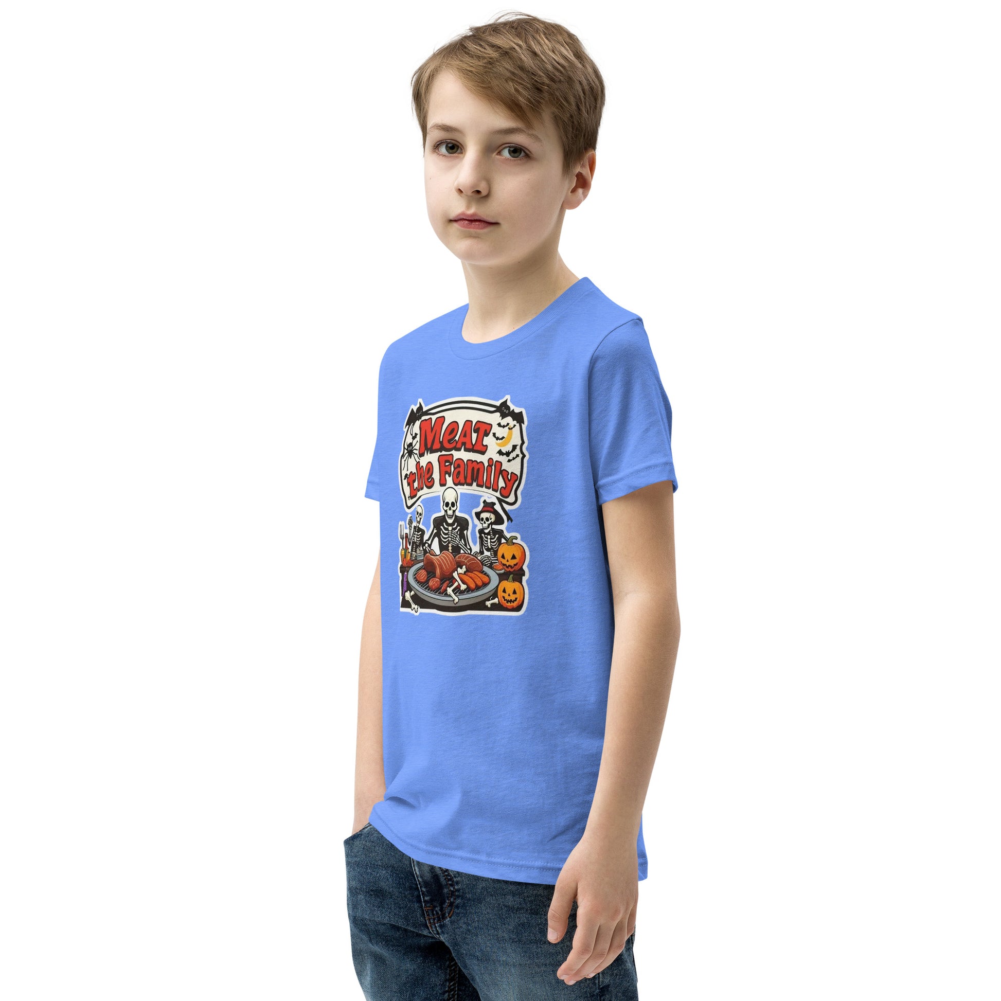 Meat The Family Youth Short Sleeve T-Shirt  from Rare Plus Apparel – unique movie & pop culture inspired design.