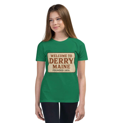 Welcome to Derry, Maine: Founded 1851 Youth Short Sleeve T-Shirt
