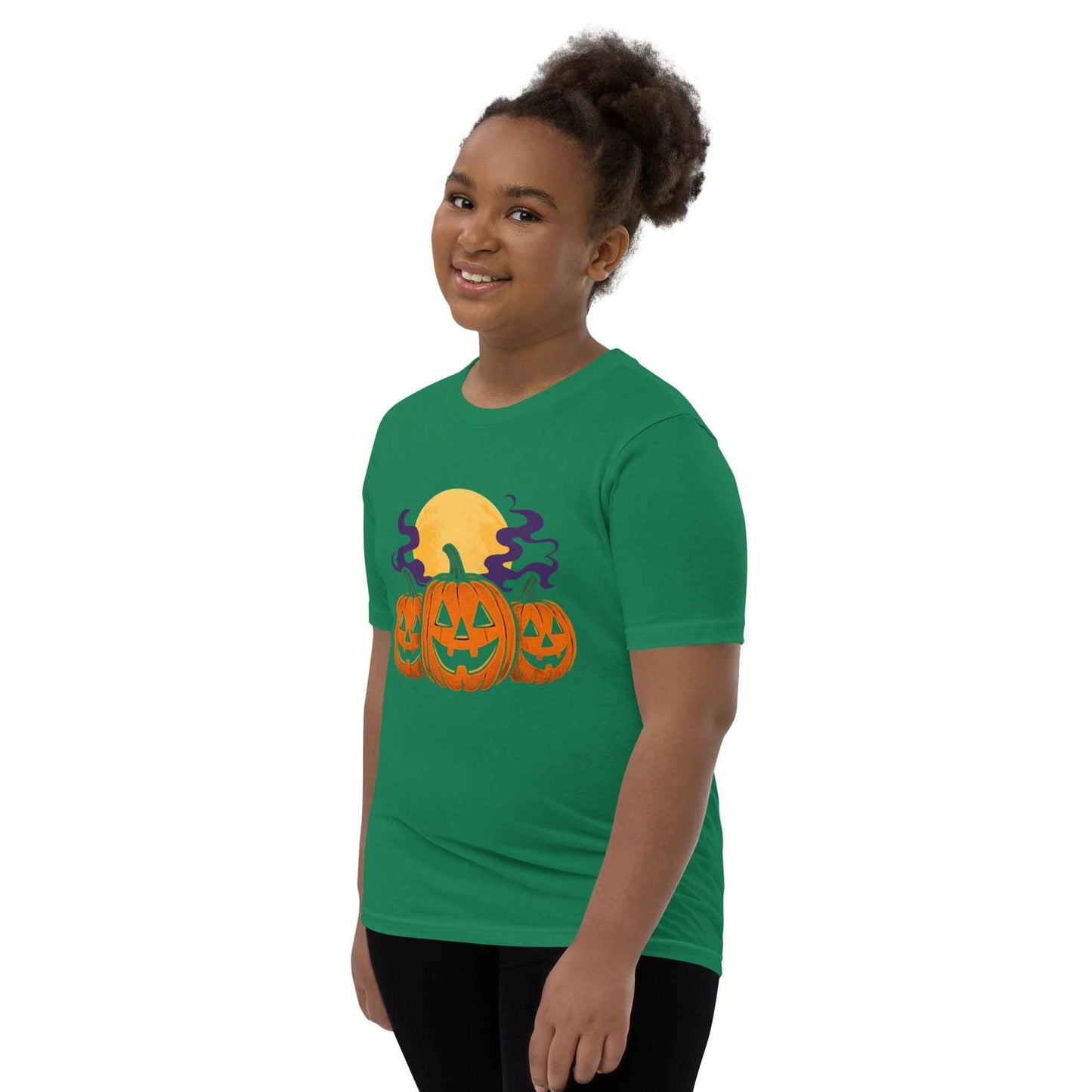 “Midnight Pumpkins” The Jack-O-Lantern Parade Youth Short Sleeve T-Shirt