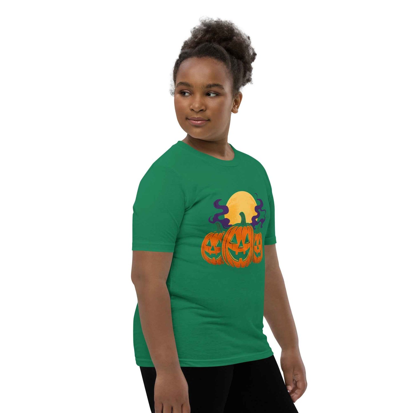 “Midnight Pumpkins” The Jack-O-Lantern Parade Youth Short Sleeve T-Shirt