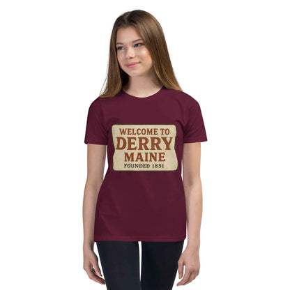 Welcome to Derry, Maine: Founded 1851 Youth Short Sleeve T-Shirt