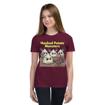 Mashed Potato Monsters Youth Short Sleeve T-Shirt